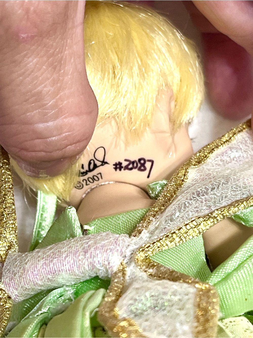 *Rare Marie Osmond Disney Baby Tinker Bell Signed Limited Edition Porcelain Doll - Picture 4 of 4